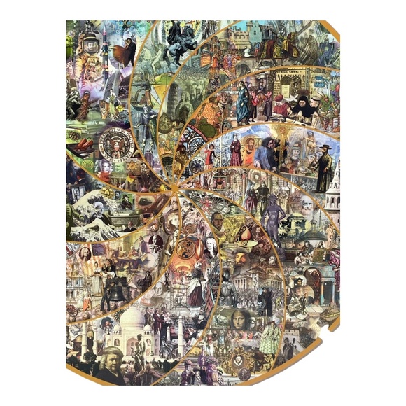 500 Piece Jigsaw Puzzle Millennium Time Tapestry 20.5" Circular Puzzle - Picture 3 of 8